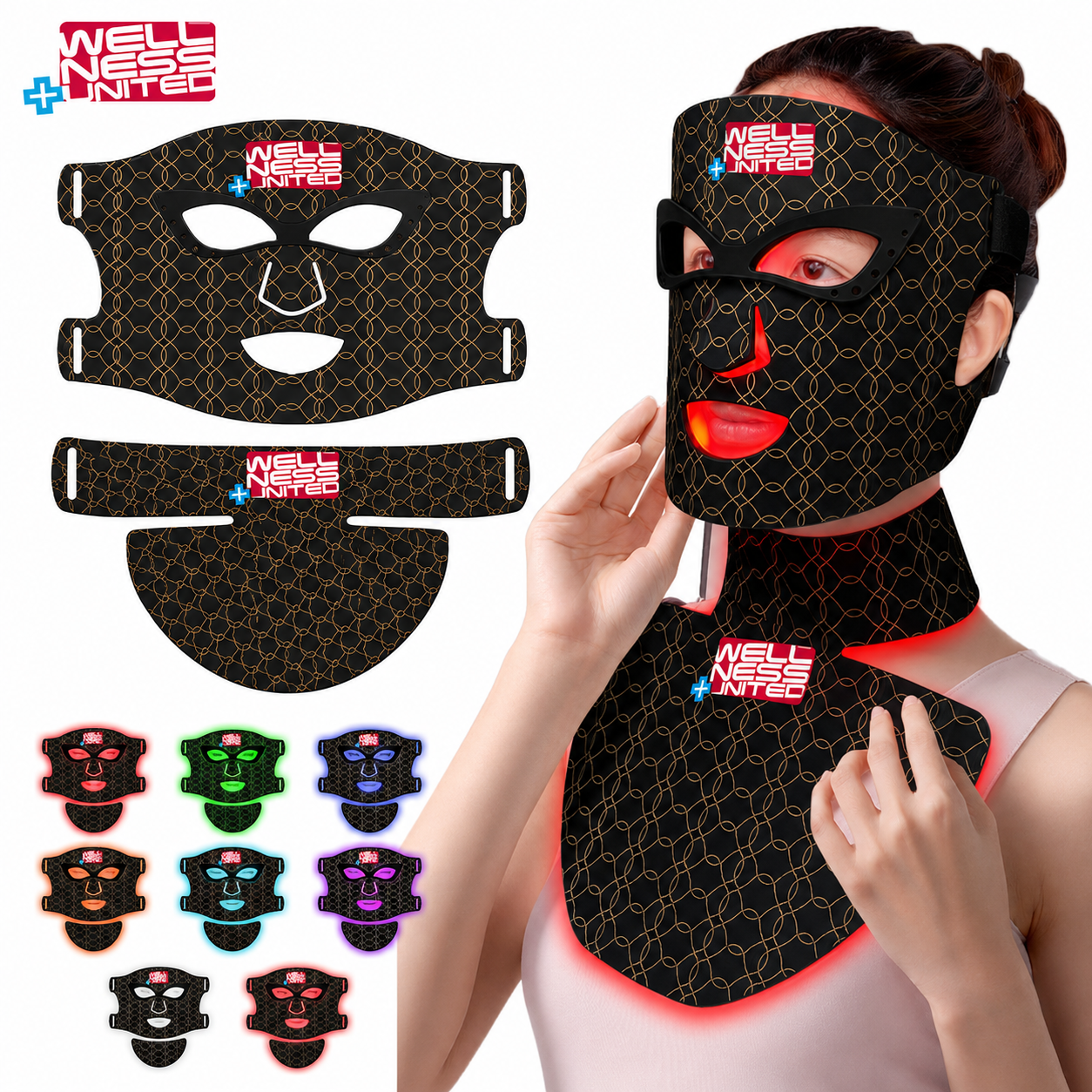 LED Face &amp; Neck Light Therapy Mask