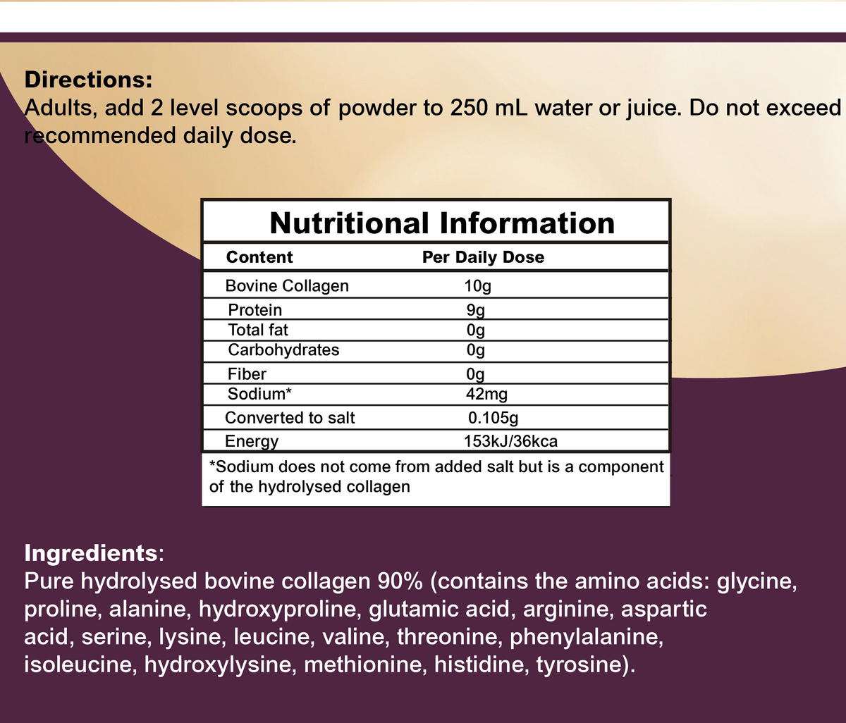 Premium Collagen Powder 300g - 100% Pure Bovine Collagen Type 1 & 3-1